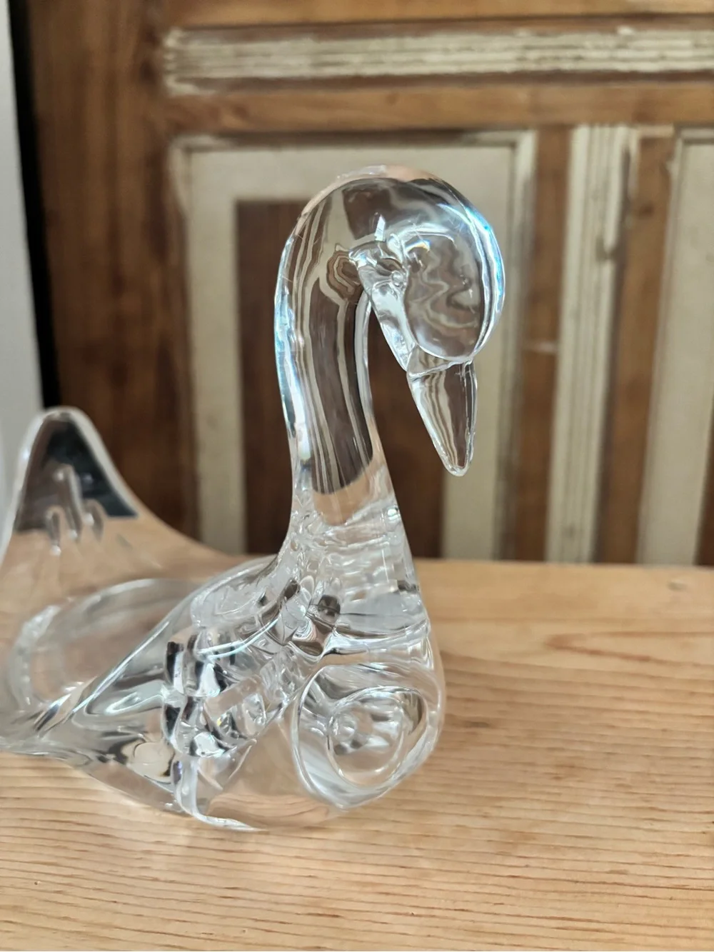 Vintage Lucite Swan Decorative Towel Holder